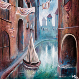 river in city
