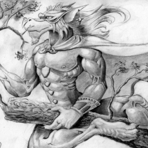 dragon on tree