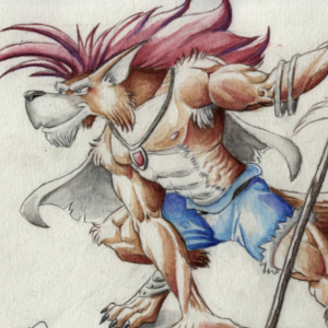 posing wolfman